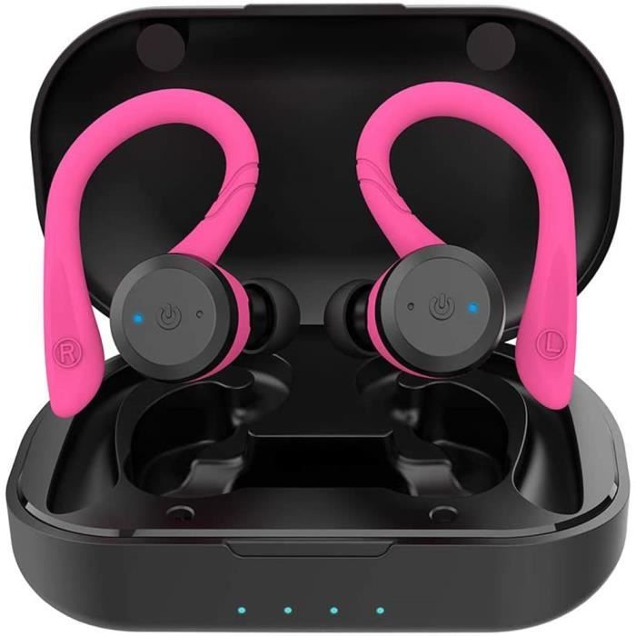 Rose Vrai Sans Fil écouteurs Bluetooth 5 Bruit Casque Cancelling Charging Case