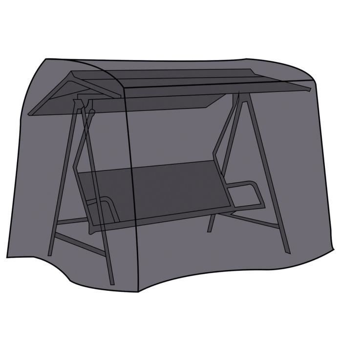 lex case deluxe pour balançoire de jardin, 210 x 150 x 130 cm, forme de boîte, trois places canapé, 2 zips, mallette de transport