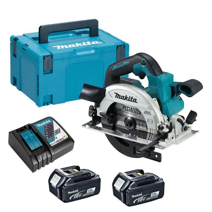 Scie circulaire 18V LXT Ø165 mm 2x30 Ah en MAKPAC MAKITA DHS660RFJ