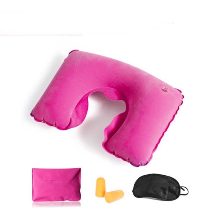 3 En 1 Coussin Gonflable Cou Oreiller Voyage Avion Voiture Repos