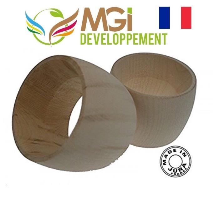 Lots De 6 Ronds De Serviette En Bois Brut Made In Jura Possibilite De Le Personnaliser Cdiscount Maison