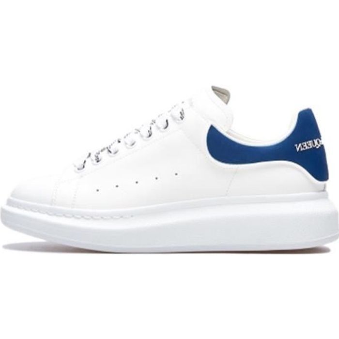 Alexander Mcqueen MC Homme Basket Chaussur Blanche et Bleu Pas Cher Blanc -  Cdiscount Chaussures