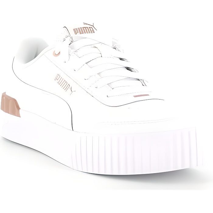 puma blanche plateforme femme