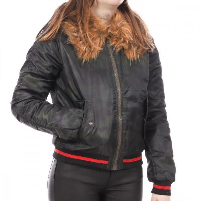 Bomber Camouflage Kaki Femme Teddy Smith Bruny Kaki Cdiscount