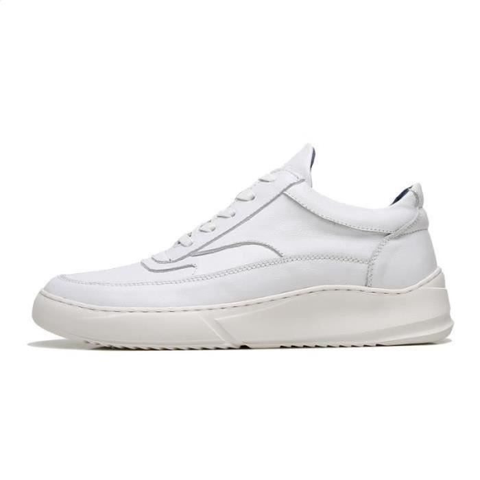 Baskets Chaussures de sport plates blanches Or Cdiscount Chaussures