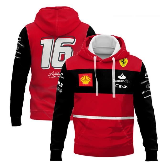 Sweat à capuche Moto - Formula One Ferrari Team pour hommes - ZK0e1 1