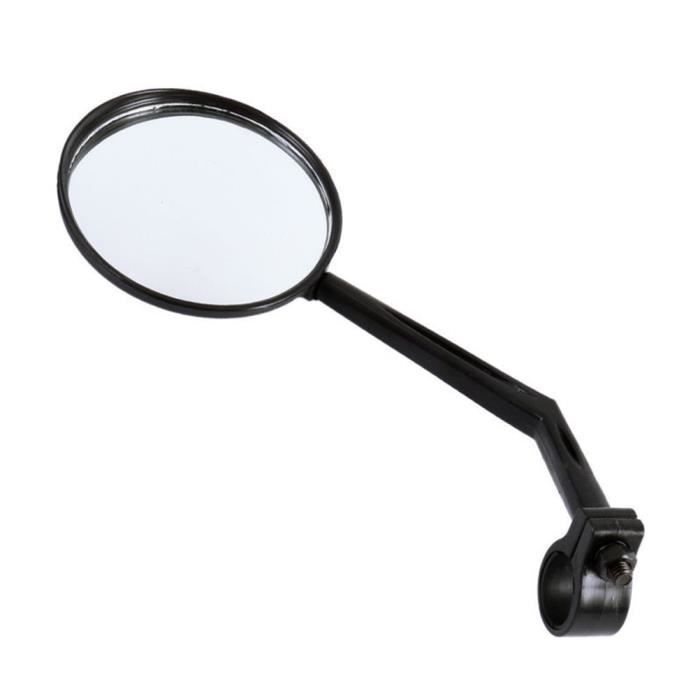Rétroviseur De Vélo Pour Guidon – Miroir Convexe 360° Rotatif, Dimensions 60x48 Mm – Noir, Facile à Installer