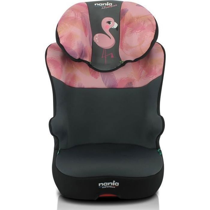 Nania – Rehausseur isofix START I FIX 106-140 cm R129 i-Size – De 5 à 10 ans – Têtière réglable - Inclinable - Flamingo