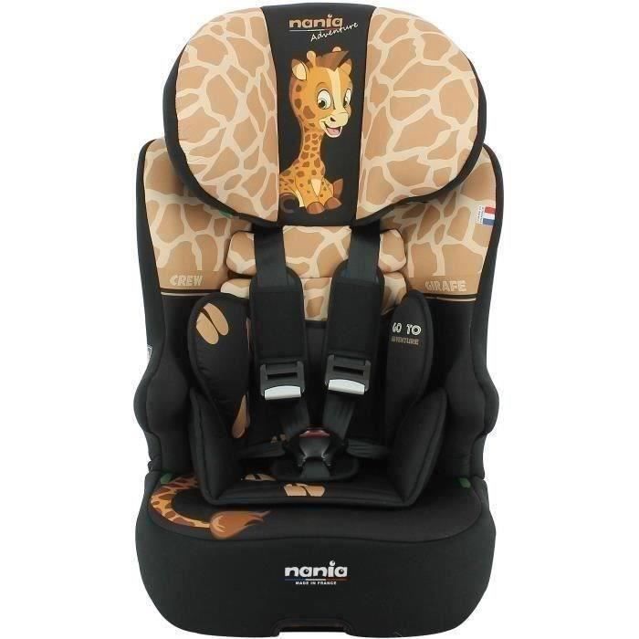Siège auto isofix NANIA RACE I FIX 76-140 cm R129 –de 3 à 10 ans– Têtière réglable - Base inclinable