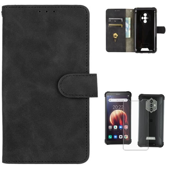 Coque de Coloris Noir BV9700Pro Coque pour Blackview BV9700 Bookstyle-Case Étui de Protection Antichoc pour Smartphone 