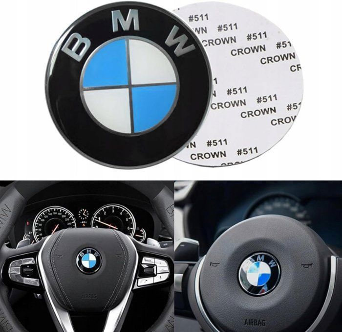 Embleme logo de volant 45mm bmw bleu JB01