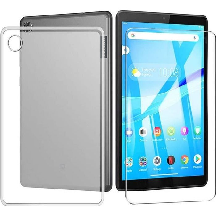 Tablette coque Pour Lenovo Tab M8-HD 2019 Transparente + Verre