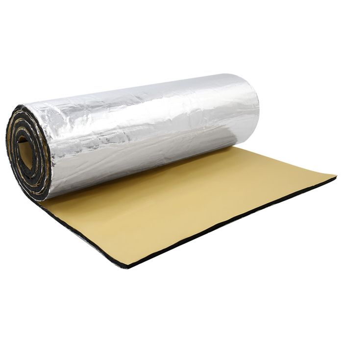 Isolant Phonique Et Thermique Voiture Autocollant - 15 Feuilles 25x18cm, épaisseur 5mm, Aluminium + Caoutchouc - Pour Portes, Capot, Coffre - 4