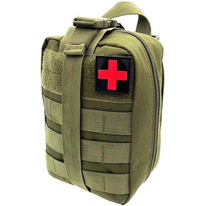 Trousse De Premier Secours Tactique Vide - Sac Détachable Avec Poches Multiples Pour Randonnée, Voyage, Maison (Noir)