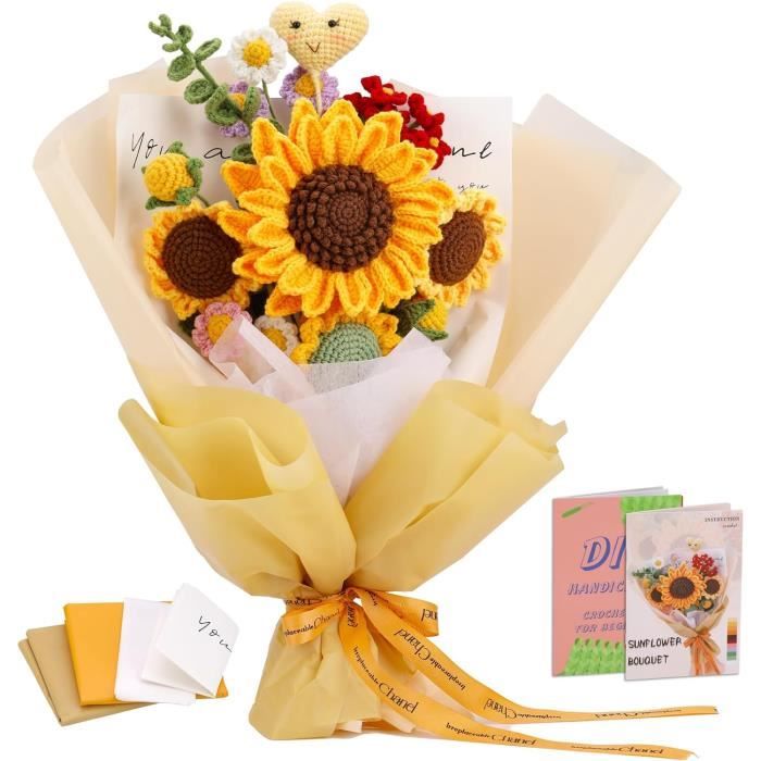 Kit broderie point de croix avec tambour - Tournesols du jardin - Hobby