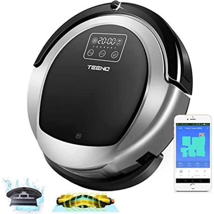Aspirateur Robot 3 en 1TEENO Robot Aspirateur Laveur avec fonction lavage de solSystème de Nettoyage PuissantCompatible avec - Teeno