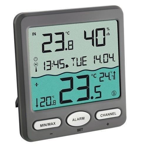 Thermom&egrave;tre de piscine TFA Dostmann 30.3056.10 anthracite