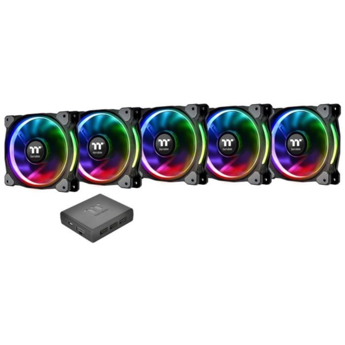 Riing Plus Ventilateur Pour Boîtier 14cm RGB / pack de 5 RGB TT Premium
