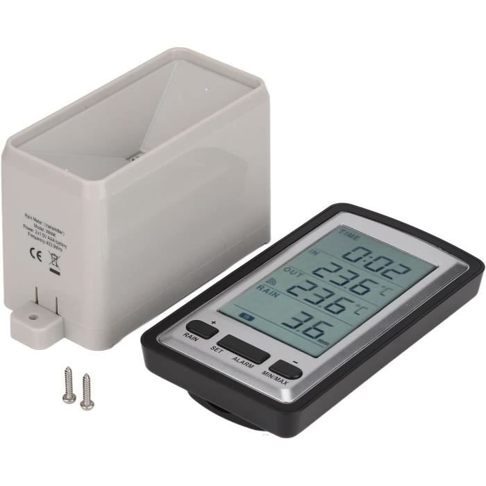 Pluviomètre En Verre Avec Support Acier Inoxydable - Capacité 12,7 Cm (5 Pouces) - Pour Jardin, Facile à Installer Et Lire - 2