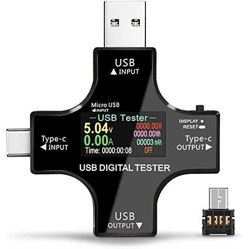 Testeur USB-C Multimètre Numérique – Tension 4-30V, Courant 0-6,5A, Puissance, Capacité, Protocoles Rapides – Idéal Pour Chargeurs Et Câbles