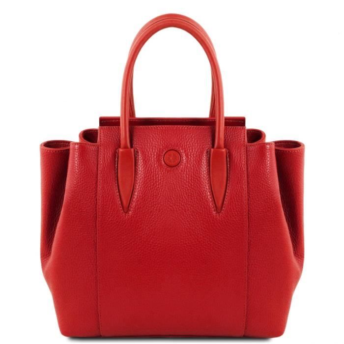 Tuscany Leather - Tulipan - Sac à main en cuir - Rouge Lipstick (TL141727)