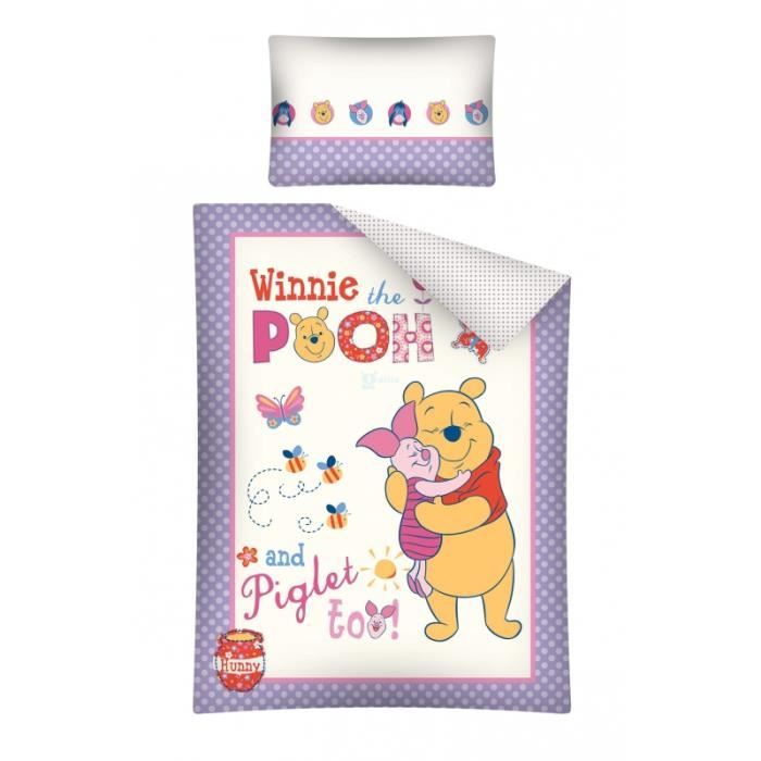 Parure De Lit Bebe Winnie L Ourson 100 X 135 Cdiscount Maison