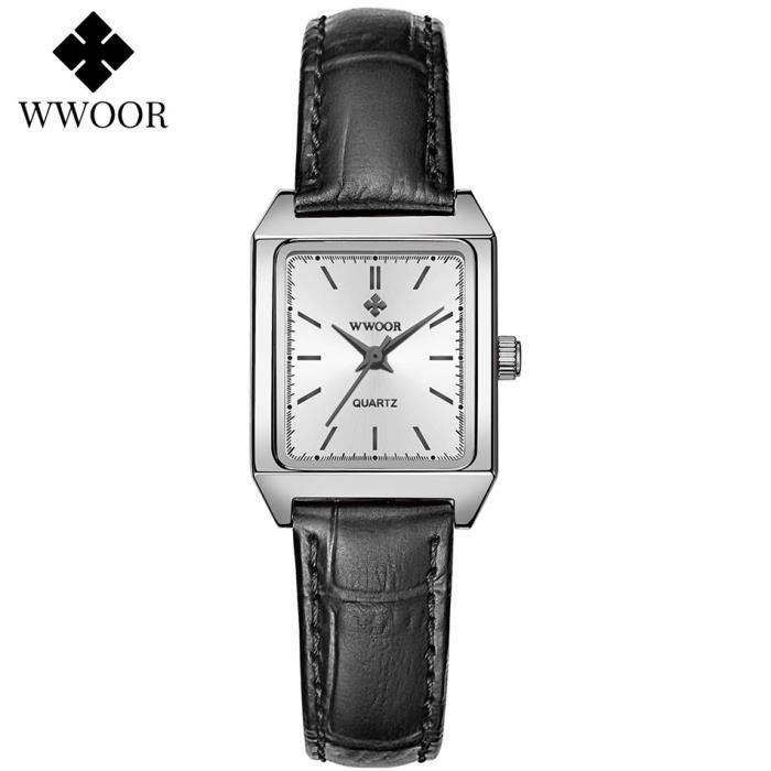 Montre carrée noire femme store