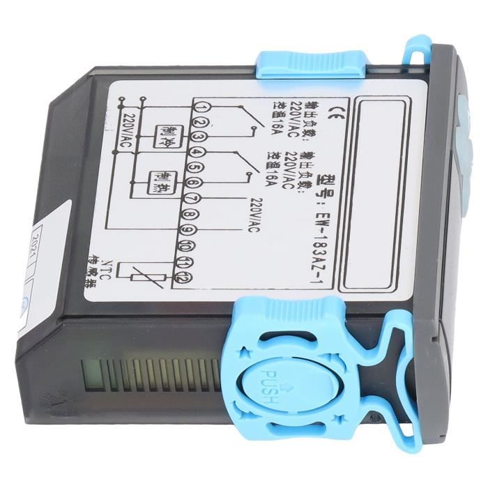 Contrôleur De Température Numérique XH-W3001 - Module Thermostat 12V 10A 120W - Sonde NTC Étanche - Plage -50°C à 110°C - 2