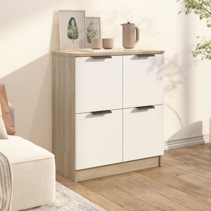 Vicco Table basse Blanc 90x45cm avec un tiroir