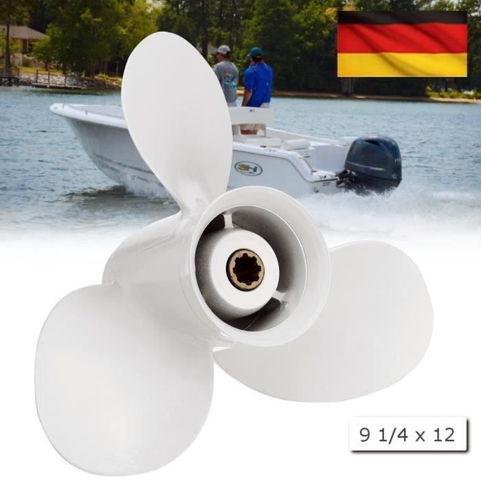 Hélice hors-bord - QQMORA - 13 x 19 - Acier inoxydable - 4 pales - 50