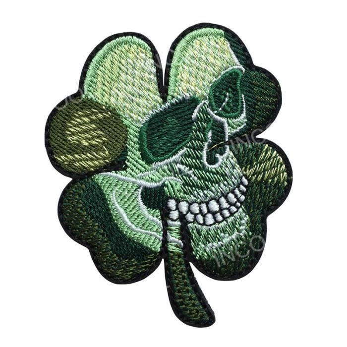 Patch Tactique Tête De Mort M-Tac - Crochets Velcro, Oxford Durable, 2,4 X 2,75 Pouces, Olive, Pour Sac, Gilet, Airsoft - 10