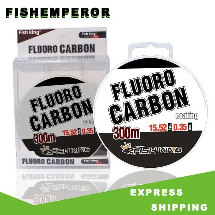 Fluorocarbone Ligne De Pêche 300 M monofilament Nylon Fluo Carbone Revêtement De Qualité 
