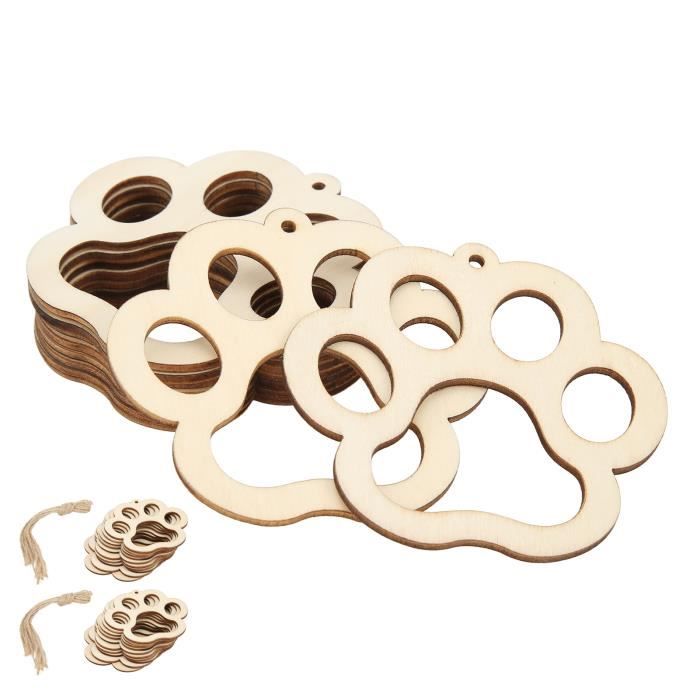 Kit DIY Attrape-Rêves En Bois • 20 Pièces • Pendentifs Naturels Pour Artisanat & Décoration