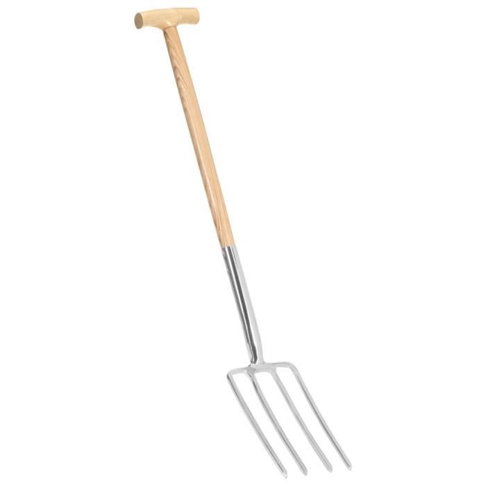 Fourche à Creuser Jardin Acier Carbone - Outil De Jardinage Robuste Pour Bêcher Et Retourner La Terre
