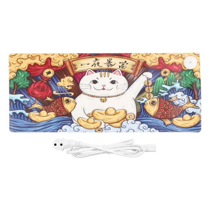 Tapis De Souris & Clavier Chauffant 82x40 Cm - 7 Niveaux De Température - USB, Imperméable - Pour Bureau Et Maison