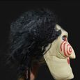 Silicone visage masque Saw Cosplay film Jigsaw Masquerade Party caoutchouc masques en Latex masculine pour Halloween-1