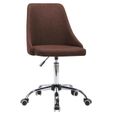 Lot De 2 Chaises De Bureau Roulantes Fauteuil De Bureau Fauteuil Gamer Siege Bureau Tissu Marron Achat Vente Chaise De Bureau Cdiscount