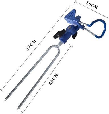Support de canne à pêche réglable avec base à double broche