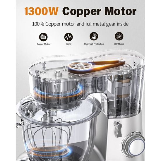 KitchenAid Accessoires Inox 3 Pièces Pour Robot Pâtissier - Fouet, Crochet Et Spatule