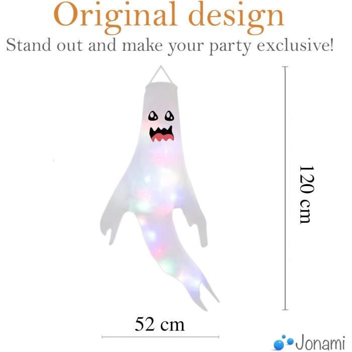 2 Pièces Fantome Halloween Decoration Exterieur, Suspendus Fantôme