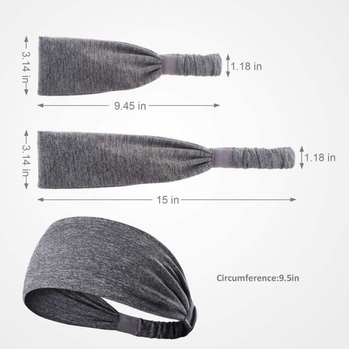 Bandeau De Sport Femme - Élastique Et Absorbant - 6 Couleurs - Fitness, Yoga, Running