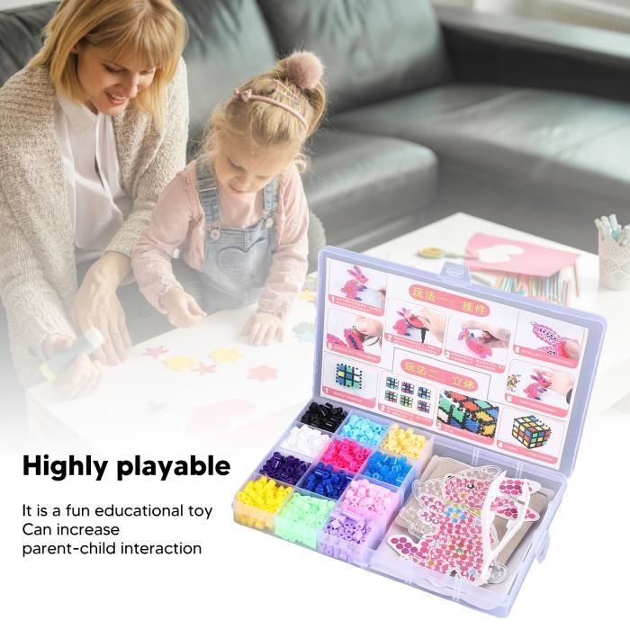 Kit De Perles à Repasser 6300 Pièces – 24 Couleurs 5 Mm – Avec Plaques, Outils Et Accessoires DIY – Boîte De Rangement