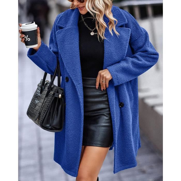 Manteau femme hiver bleu top