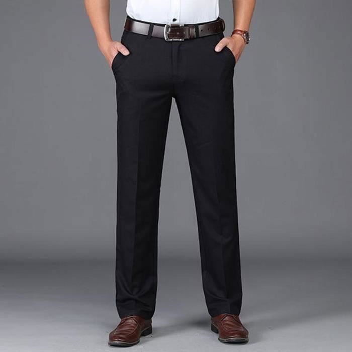 Pantalon noir coupe droite homme sale