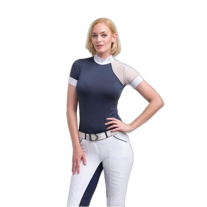 Chemise D'équitation Femme GR GOODE RIDER – Taille M, Bleu, Manches Courtes, Bambou