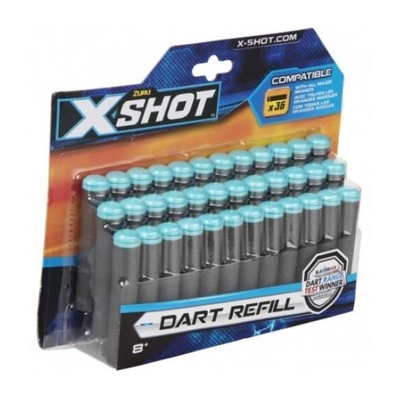 Pistolet à Fléchettes XSHOT Skins Flux - Lot De 2, 16 Fléchettes Air Pocket, Portée 27m