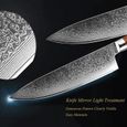 Japonais 10 Damas Couteau haute teneur en carbone en acier inoxydable Couteau de cuisine Slicing Utilitaire Cleaver Nouveau (Col499-2