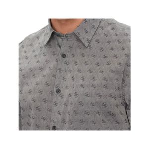 Chemise Homme Guess Floral Western - Taille XXL - Gris - Manches Longues - Neuf