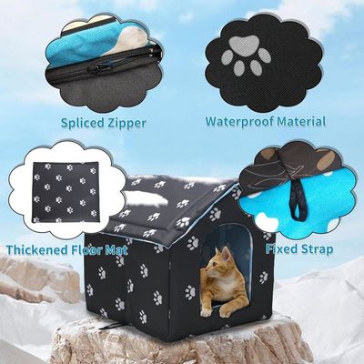 Niche Pour Chat Pliable Avec Griffoir - Design Hexagonal, 2 Coussins Amovibles, 45x45x45 Cm