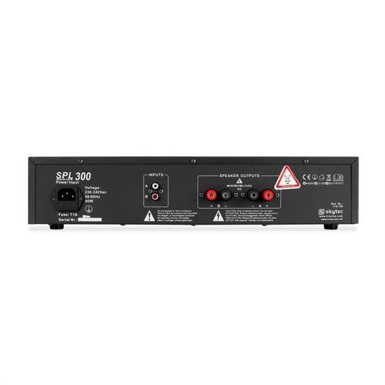 SkyTec 2 x 150 Watts DJ PA Amplificateur SPL300, Puissance Max 300
